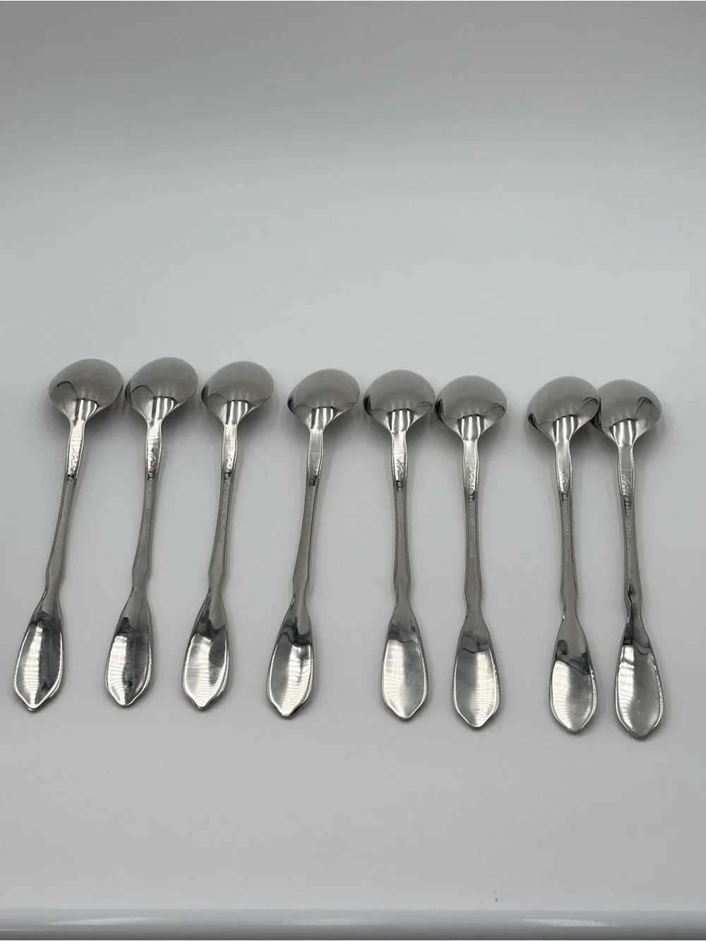 Noritake 18-8 STAINLESS JAPAN Serenade Silver Teaspoons with Ornate Handles